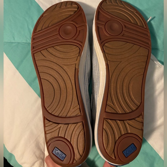 Keds blue and white stripe canvas boat shoes size 9.5 - Picture 2 of 5